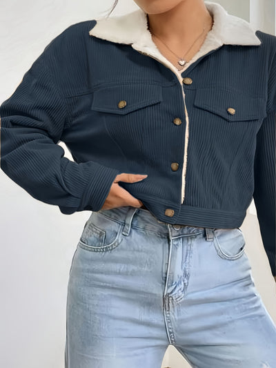 Oria™ Blouson Court Femme – Style Chic Automne