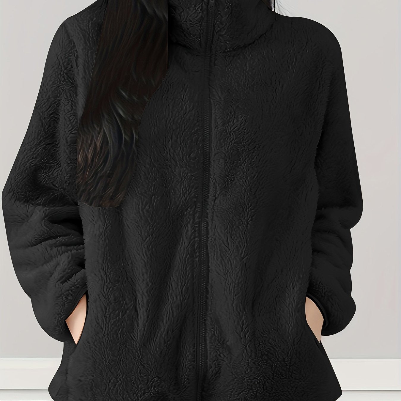 Zenya™ Manteau Femme – Polaire Moelleuse Bleu Clair