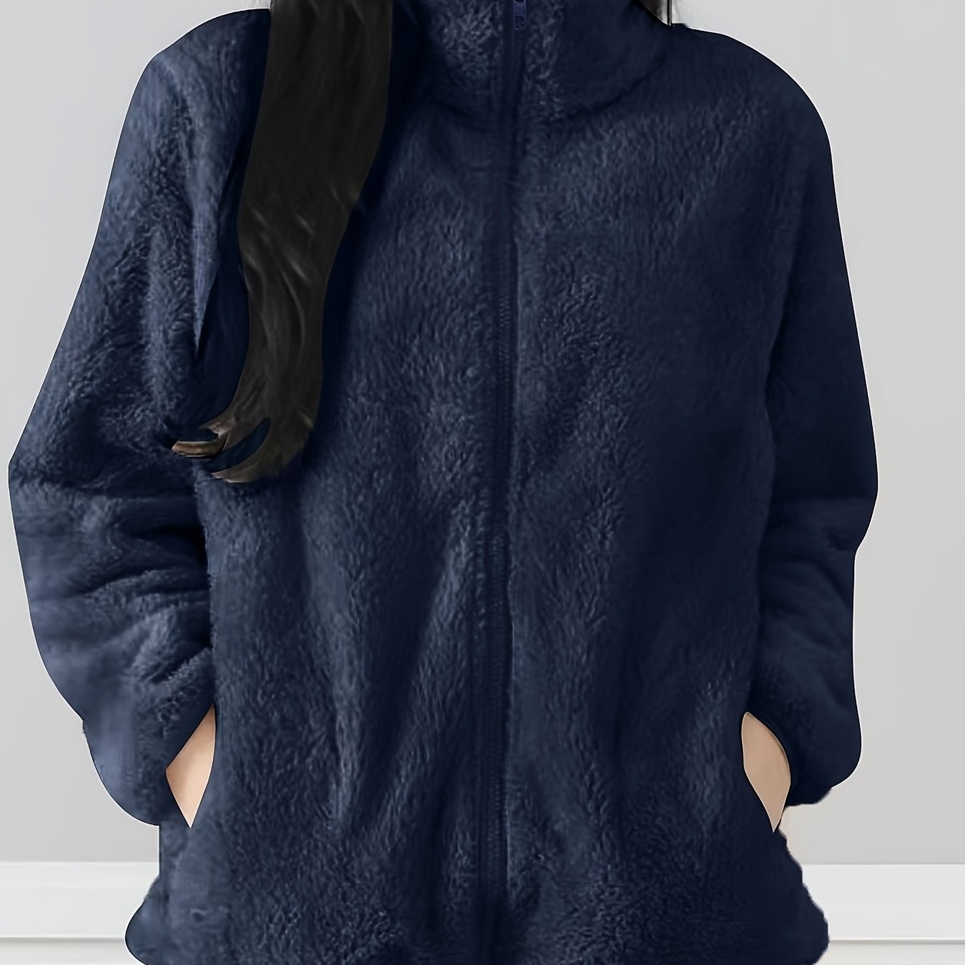 Zenya™ Manteau Femme – Polaire Moelleuse Bleu Clair