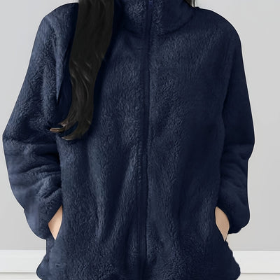 Zenya™ Manteau Femme – Polaire Moelleuse Bleu Clair