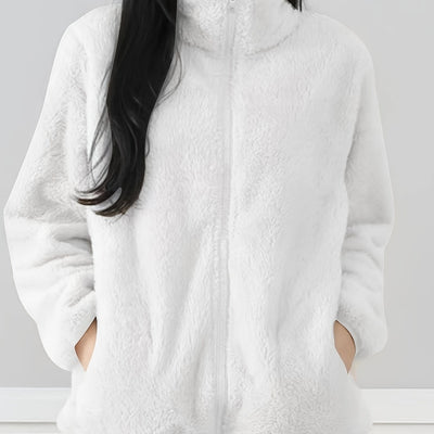 Zenya™ Manteau Femme – Polaire Moelleuse Bleu Clair