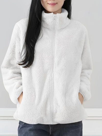 Zenya™ Manteau Femme – Polaire Moelleuse Bleu Clair