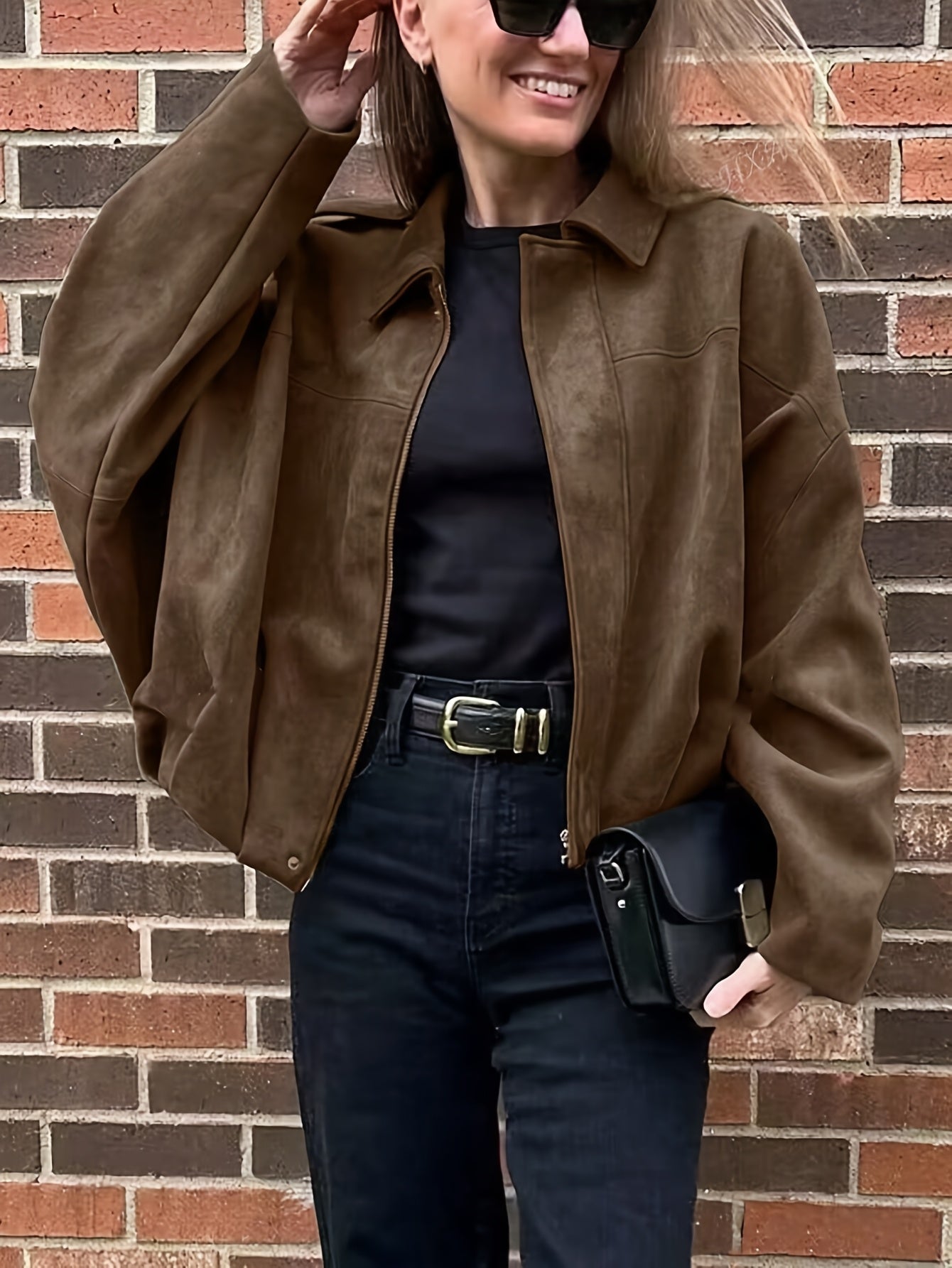 Zeyna™ Veste Bomber Femme – Style Chic & Décontracté