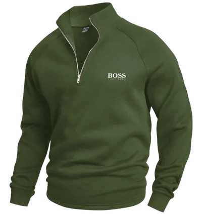 НՍԌО ВОЅЅ™  Pull en coton avec demi-fermeture éclair