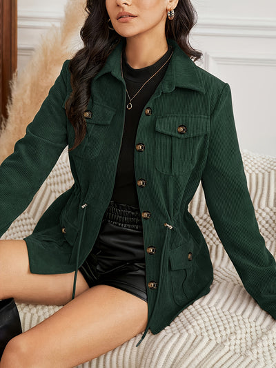 Elyra™ Veste Classique Femme – Vert Olive Chic