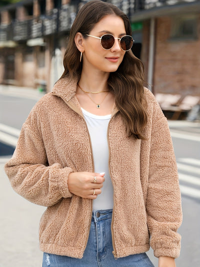 Amira™ Manteau Femme – Peluche Polaire Élégant