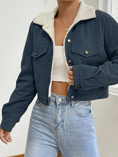 Oria™ Blouson Court Femme – Style Chic Automne