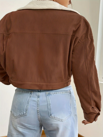 Oria™ Blouson Court Femme – Style Chic Automne