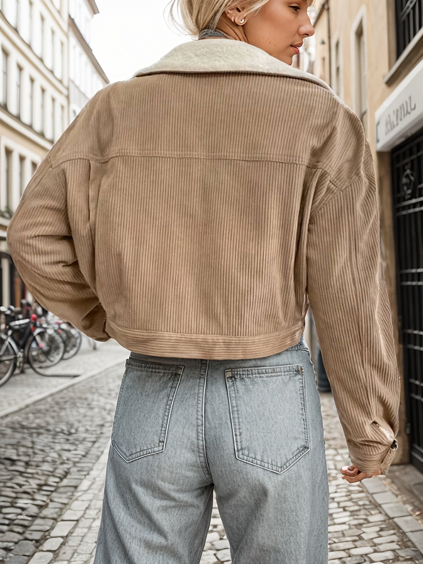 Oria™ Blouson Court Femme – Style Chic Automne