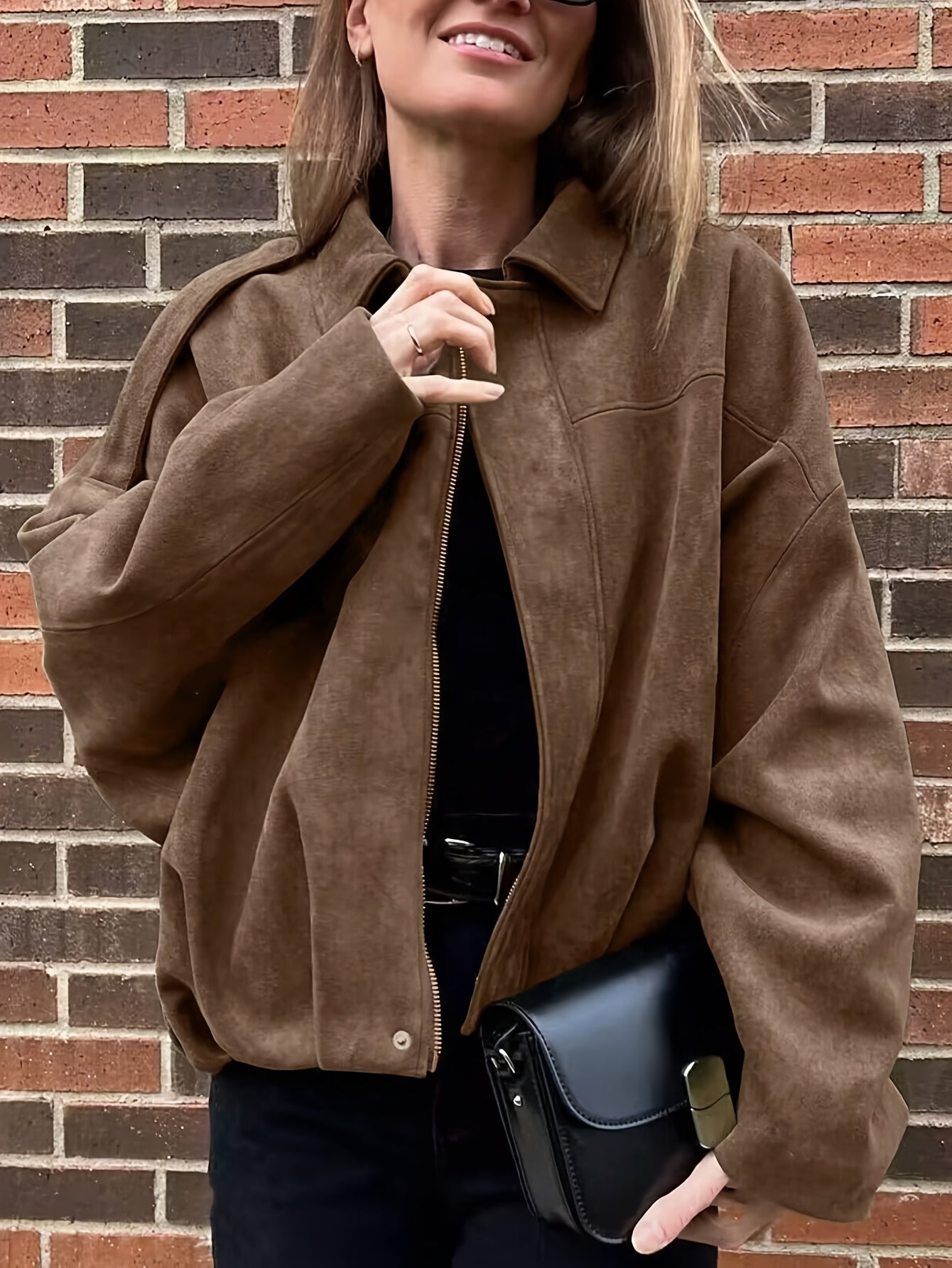 Zeyna™ Veste Bomber Femme – Style Chic & Décontracté
