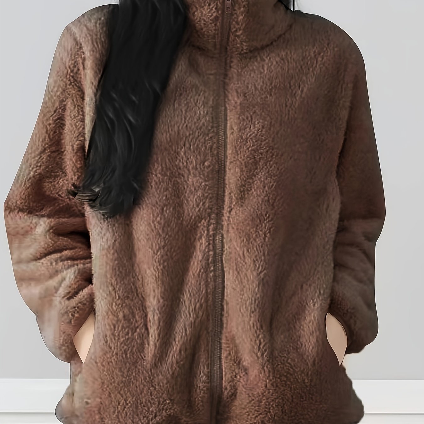 Zenya™ Manteau Femme – Polaire Moelleuse Bleu Clair