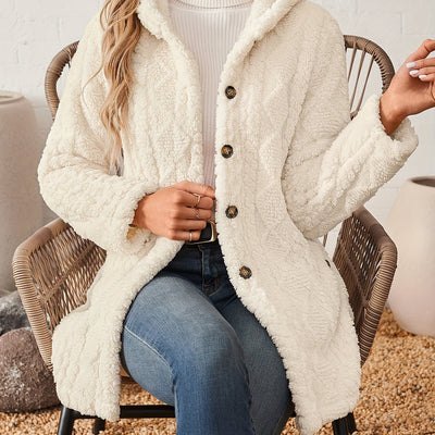 Soraya™ Manteau Rose Femme – Boutons Dorés Décoratifs