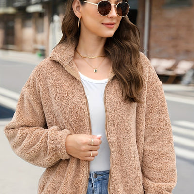 Amira™ Manteau Femme – Peluche Polaire Élégant