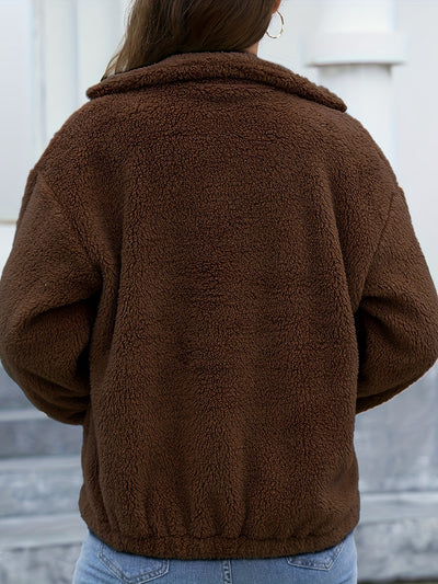 Amira™ Manteau Femme – Peluche Polaire Élégant