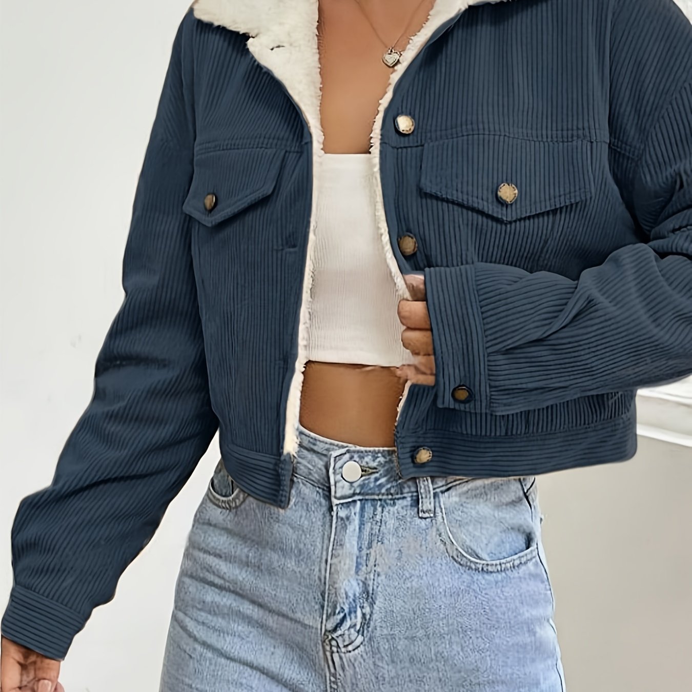 Oria™ Blouson Court Femme – Style Chic Automne