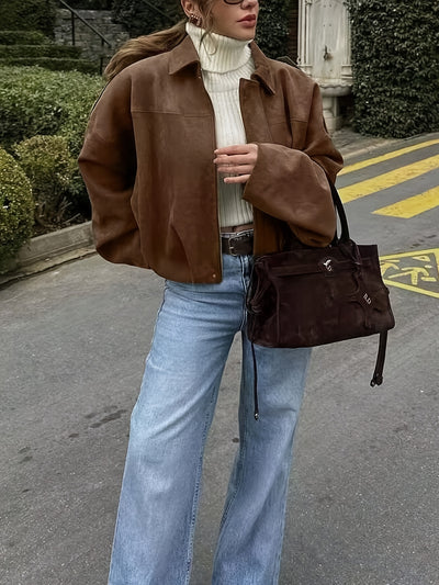 Zeyna™ Veste Bomber Femme – Style Chic & Décontracté