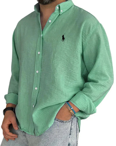 ᏒᎪᏞᏢᎻ ᏞᎪՍᏒЕΝ - Chemise en lin et coton