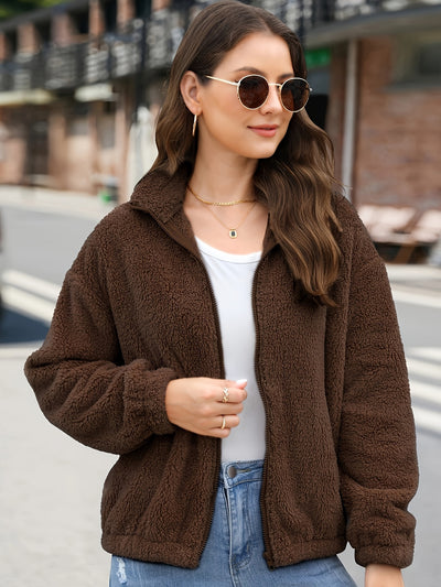 Amira™ Manteau Femme – Peluche Polaire Élégant