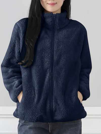 Zenya™ Manteau Femme – Polaire Moelleuse Bleu Clair