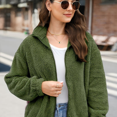 Amira™ Manteau Femme – Peluche Polaire Élégant