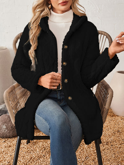 Soraya™ Manteau Rose Femme – Boutons Dorés Décoratifs