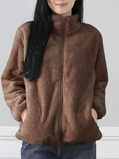 Zenya™ Manteau Femme – Polaire Moelleuse Bleu Clair