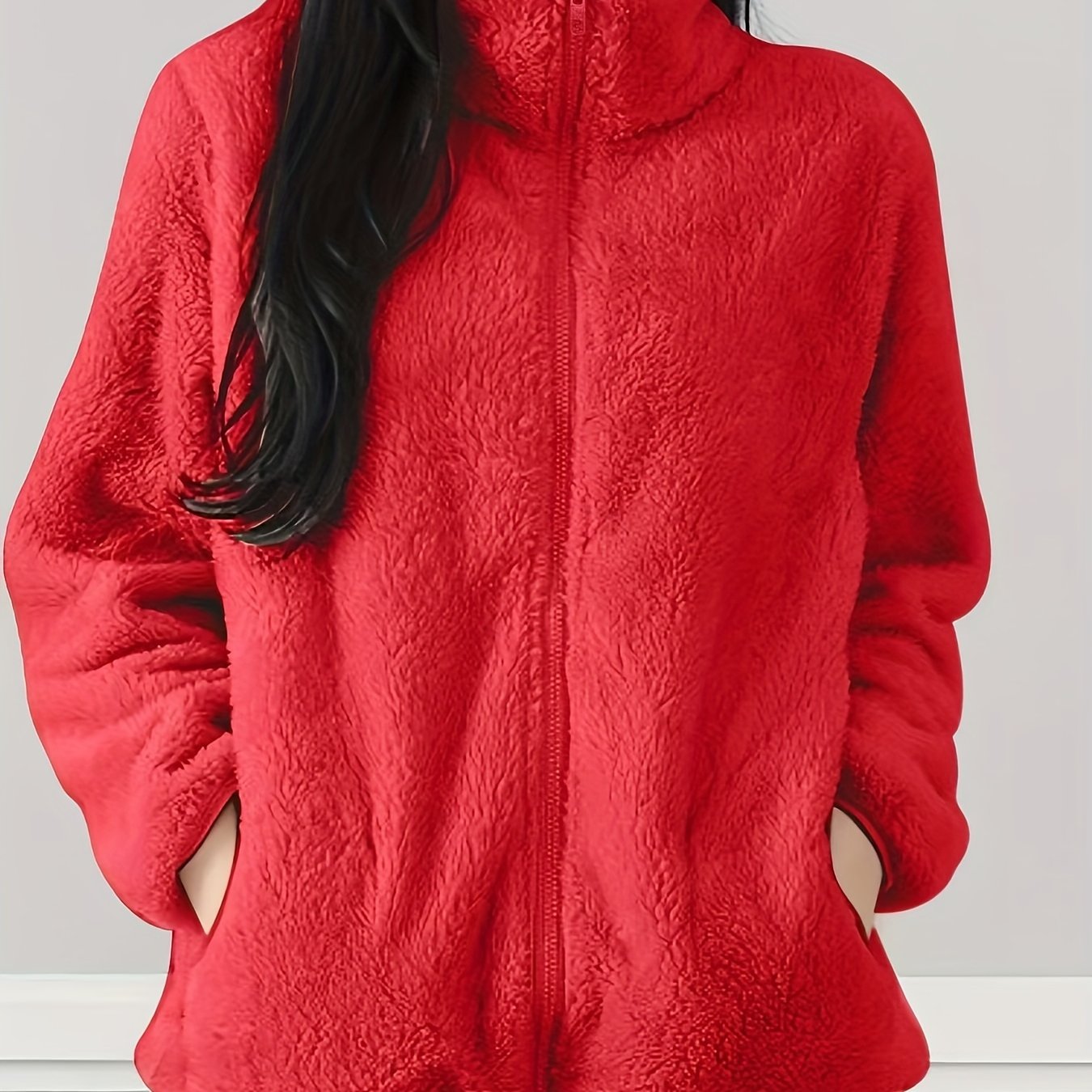 Zenya™ Manteau Femme – Polaire Moelleuse Bleu Clair