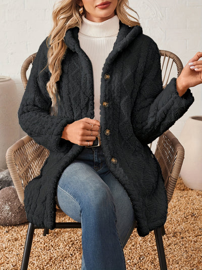 Soraya™ Manteau Rose Femme – Boutons Dorés Décoratifs