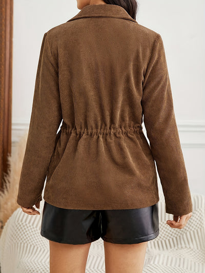 Elyra™ Veste Classique Femme – Vert Olive Chic