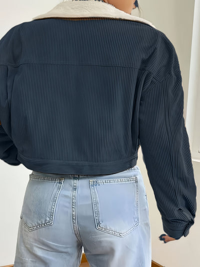 Oria™ Blouson Court Femme – Style Chic Automne