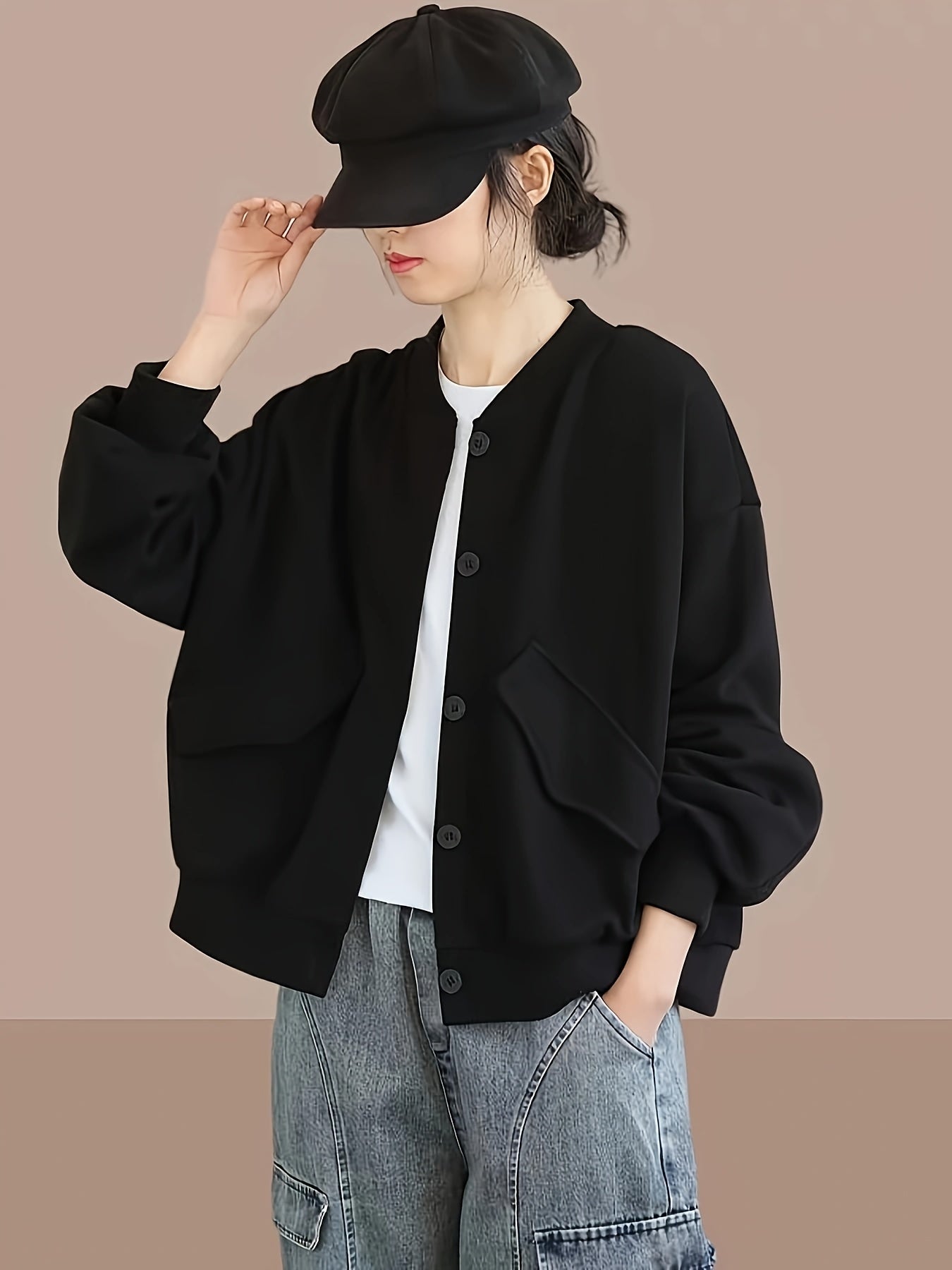 Eliana™ Cardigan Femme – Marron Boutonné Élégant