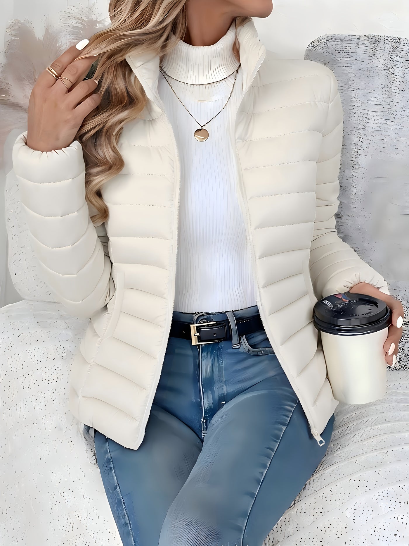 Almira™ Veste Longue Femme – Automne/Hiver Chic