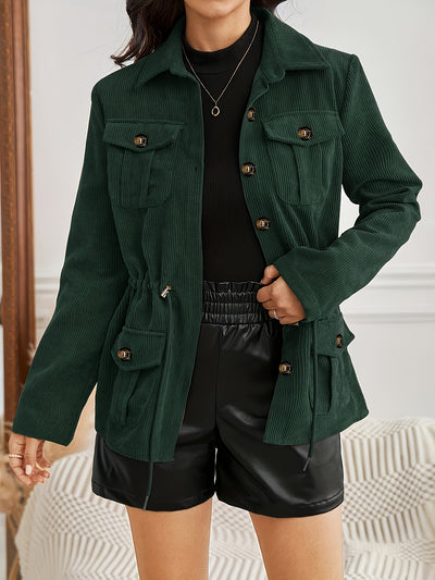 Elyra™ Veste Classique Femme – Vert Olive Chic