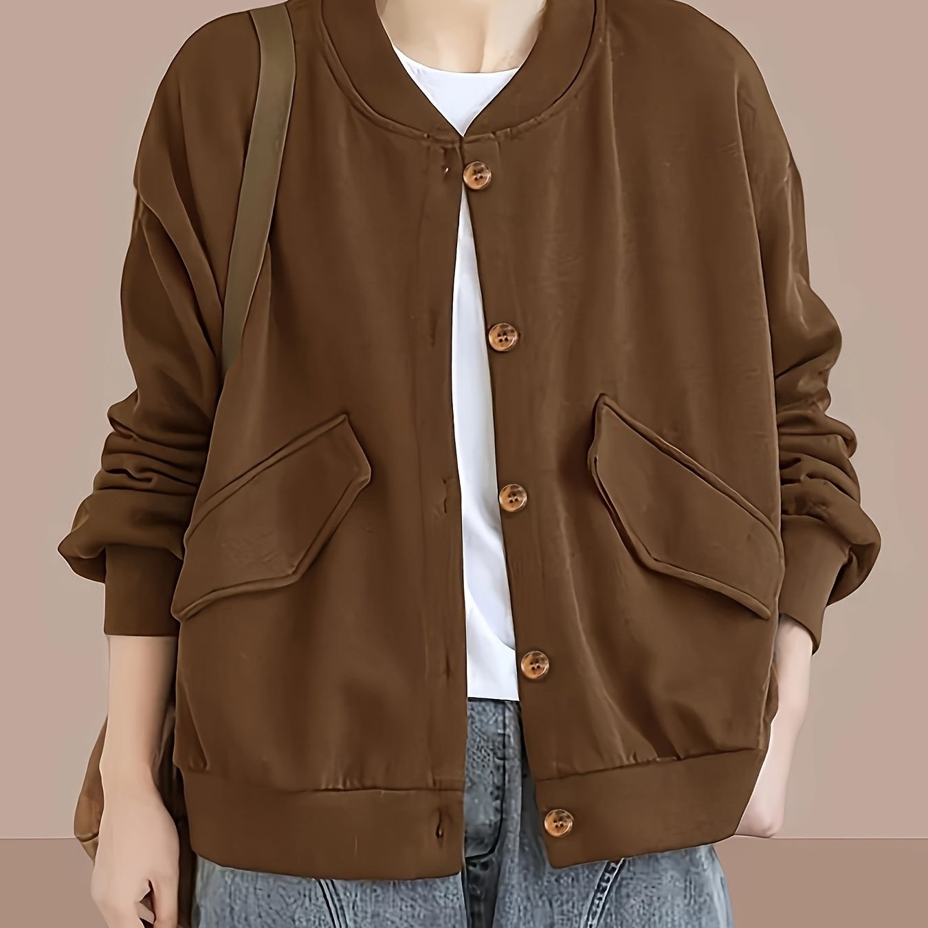 Eliana™ Cardigan Femme – Marron Boutonné Élégant