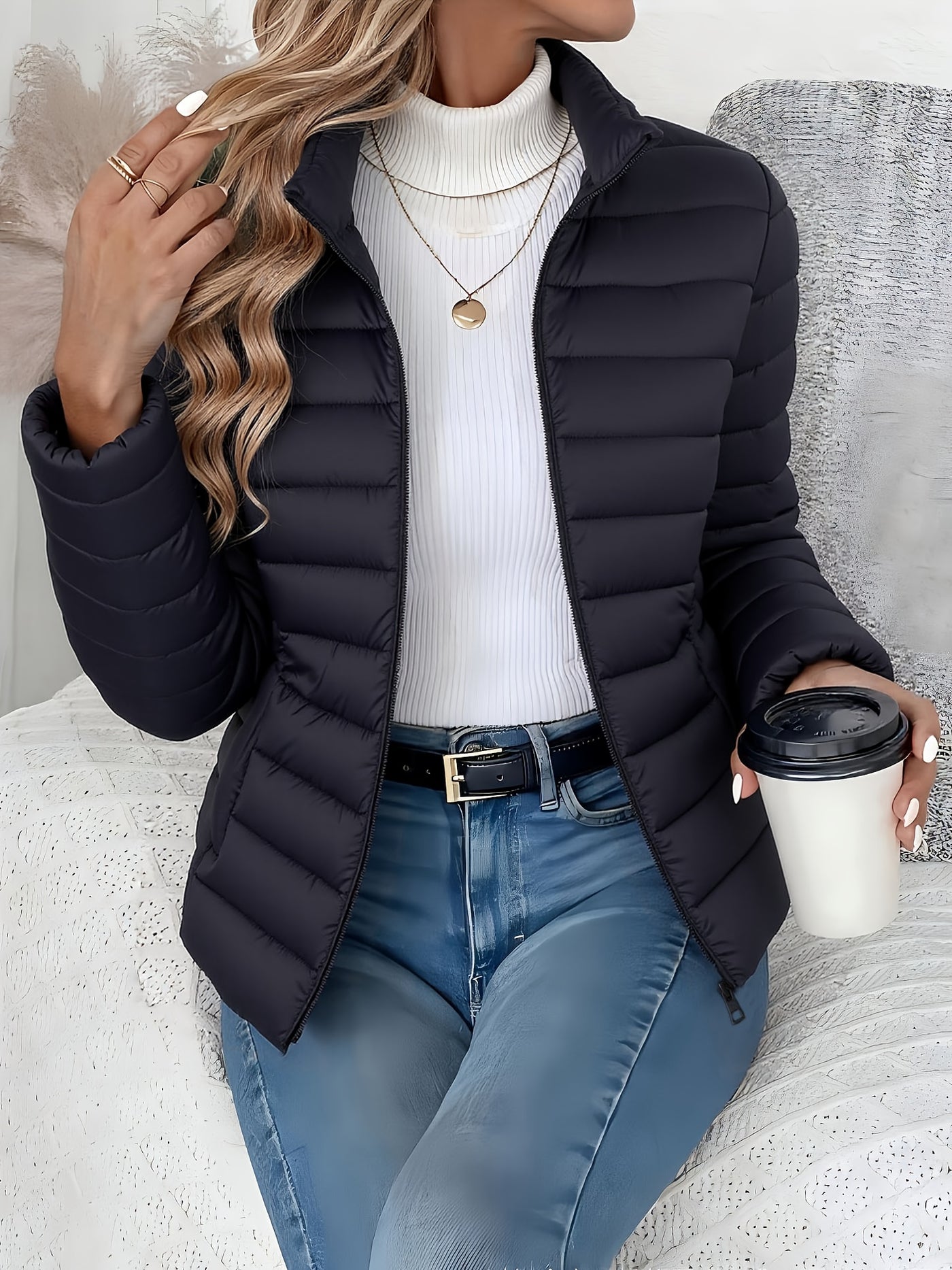 Almira™ Veste Longue Femme – Automne/Hiver Chic