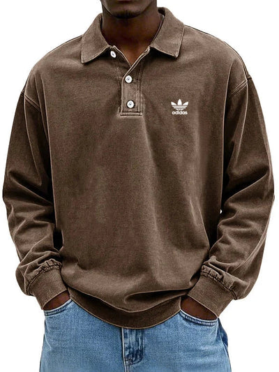 аⅾіⅾаѕ – Polo casual à manches longues pour homme